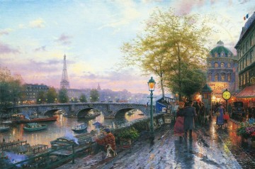 Torre Eiffel de París Thomas Kinkade Pinturas al óleo